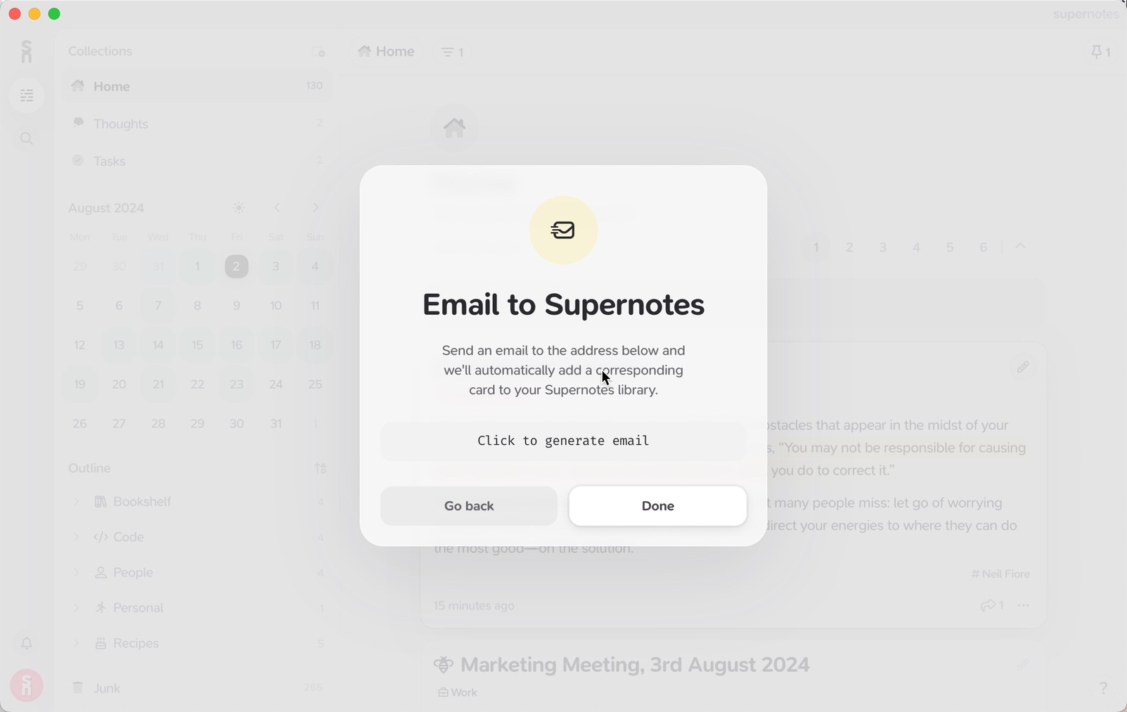 Email to Supernotes| Supernotes