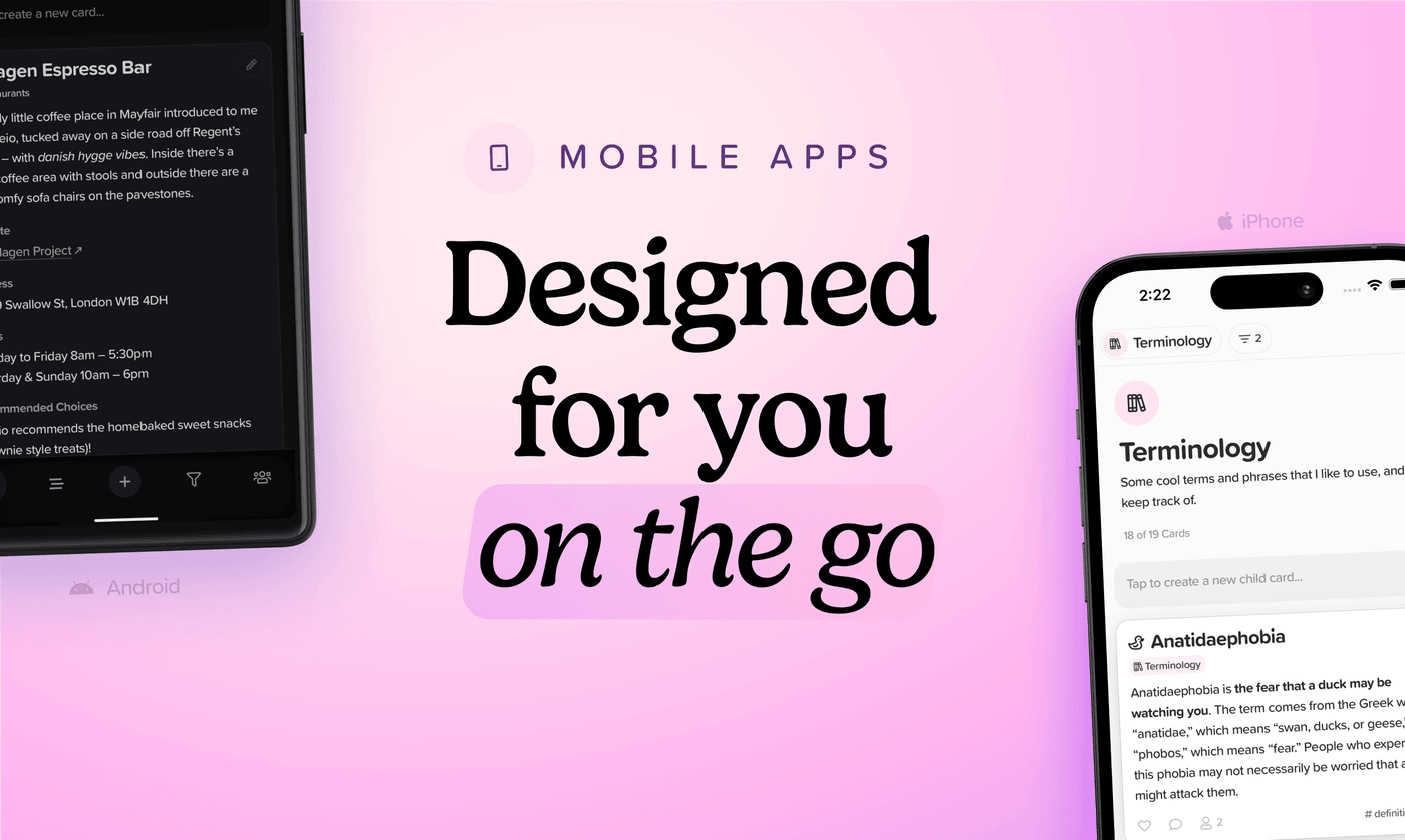 Dedicated apps for your mobile devices